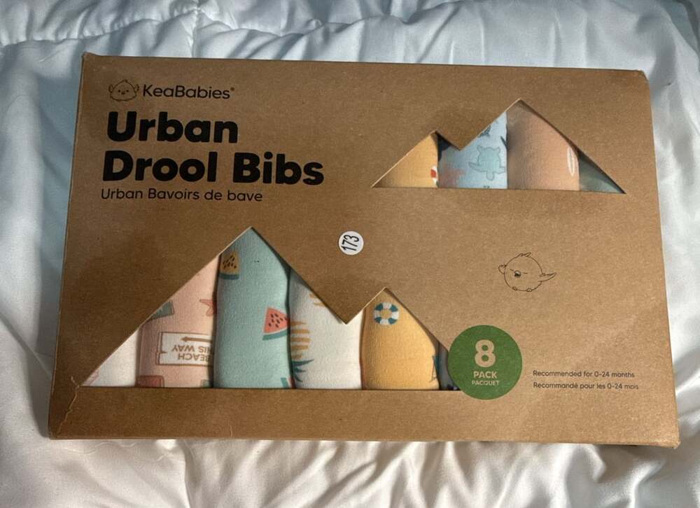 KeaBabies Urban Drool Bibs 8 Pack Beach Day Newborn 0-24 Months